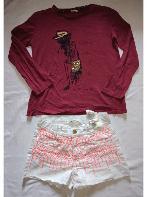  128 Zara felső, H&M short szett