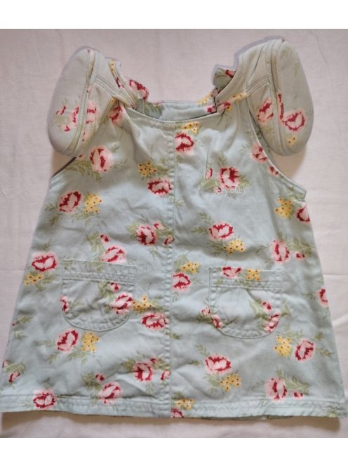H&M Baby-Baby bársonyruha + hozzá illő kiscipő szett 62